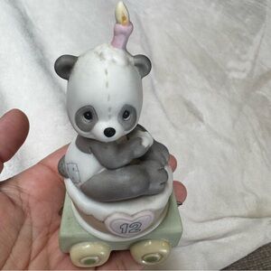 Precious Moments Give A Grin\ Let The Fun Begin Train Panda 12 Birthday 2000